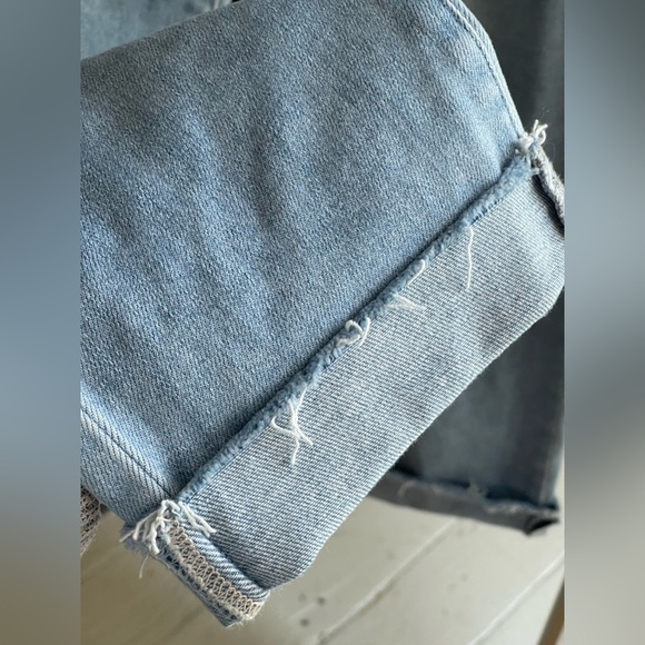 PAIGE Raw Hem Cuff Mid Rise Straight Leg Jeans - Picture 6 of 10